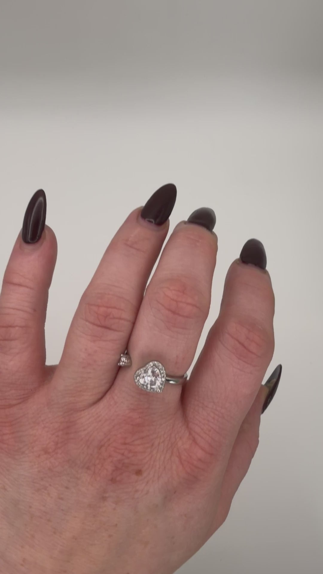 Sparkling Heart Spinner Fidget Ring