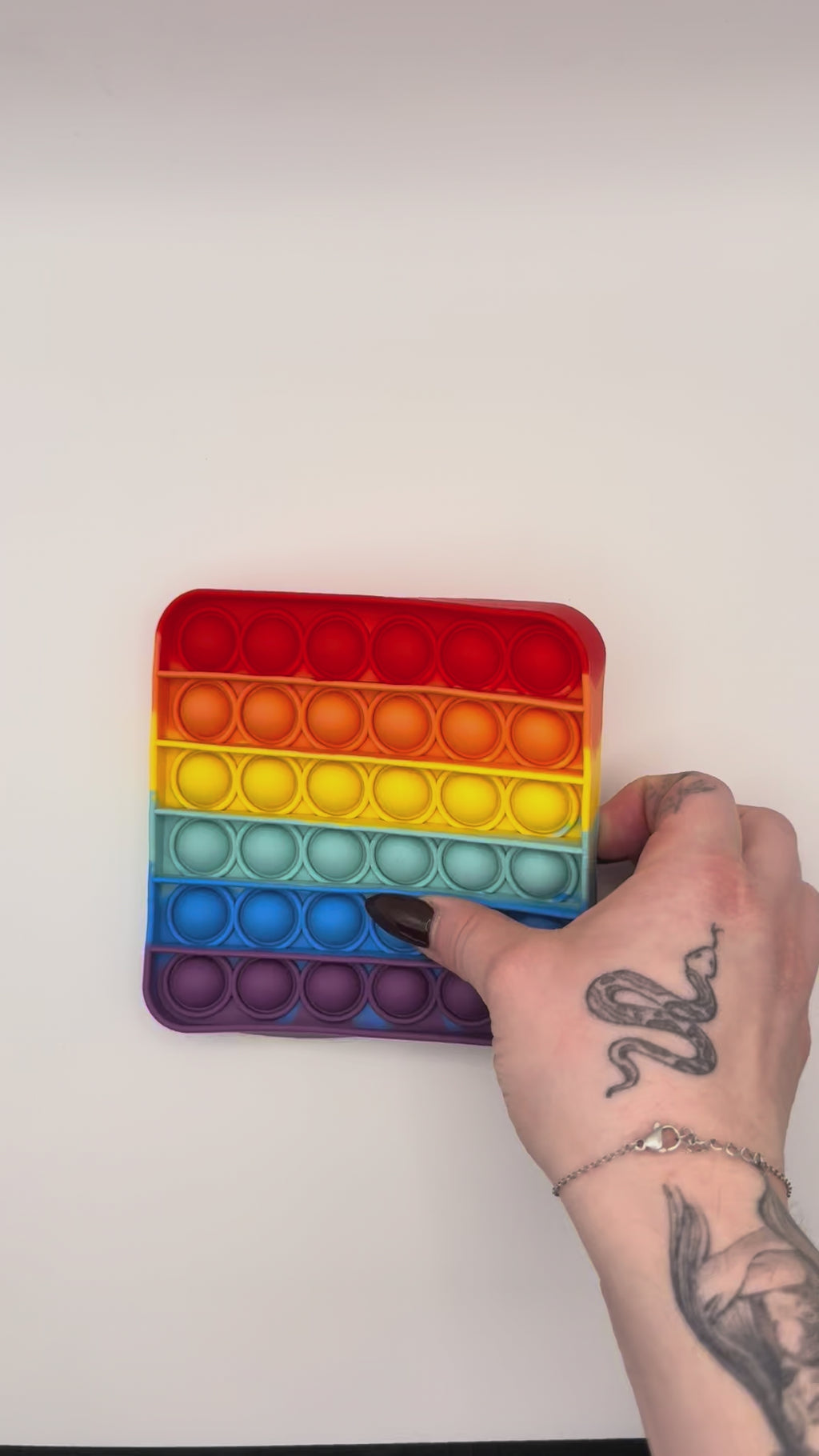 Square Rainbow Pop It Fidget Toy