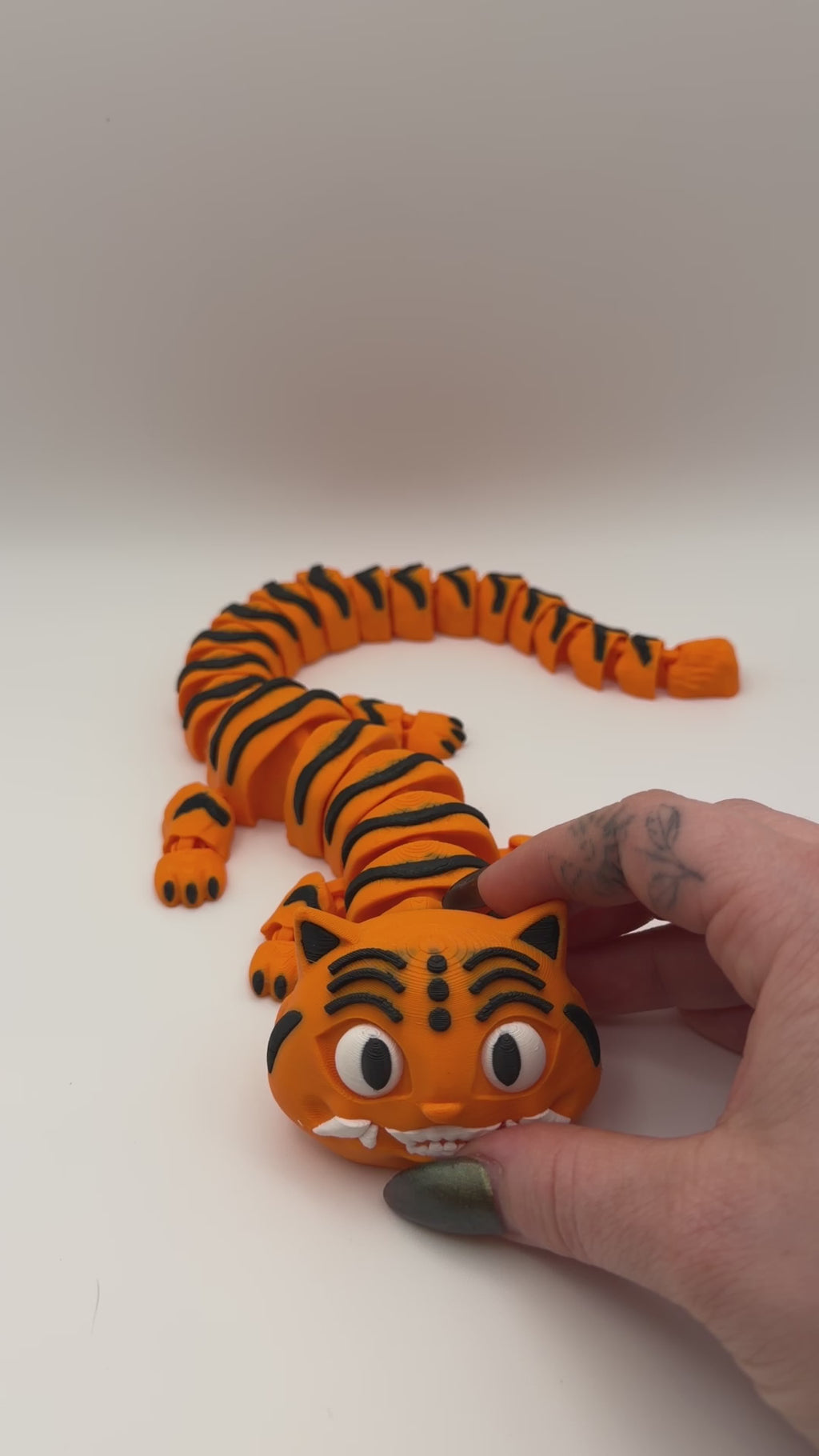 Articulated Tiger Fidget Toy - Large or Mini Keychain
