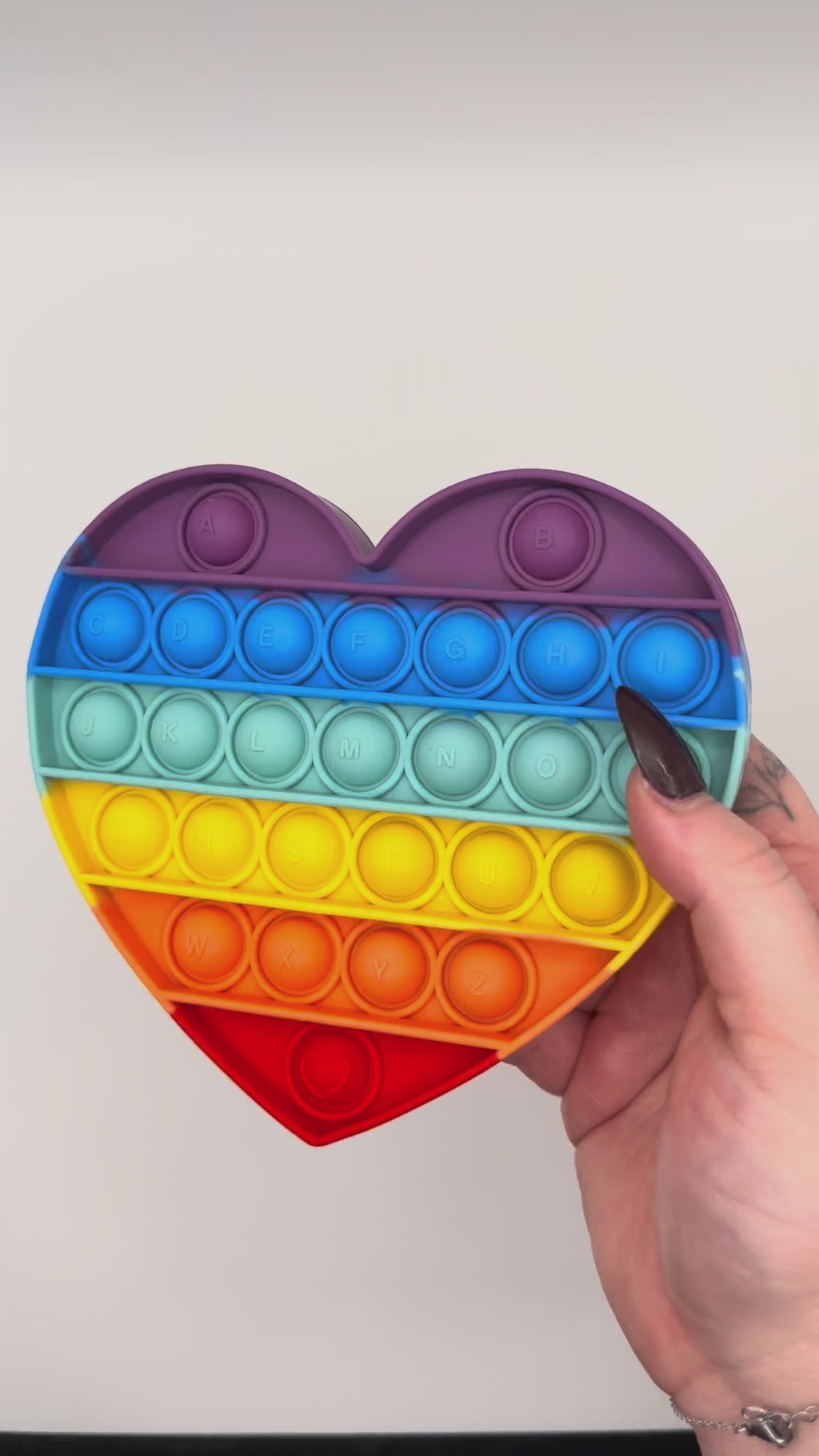 Silicone Heart Alphabet Pop It