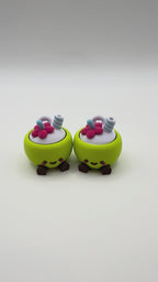 Green Coconut Fidget Clicker Keychain