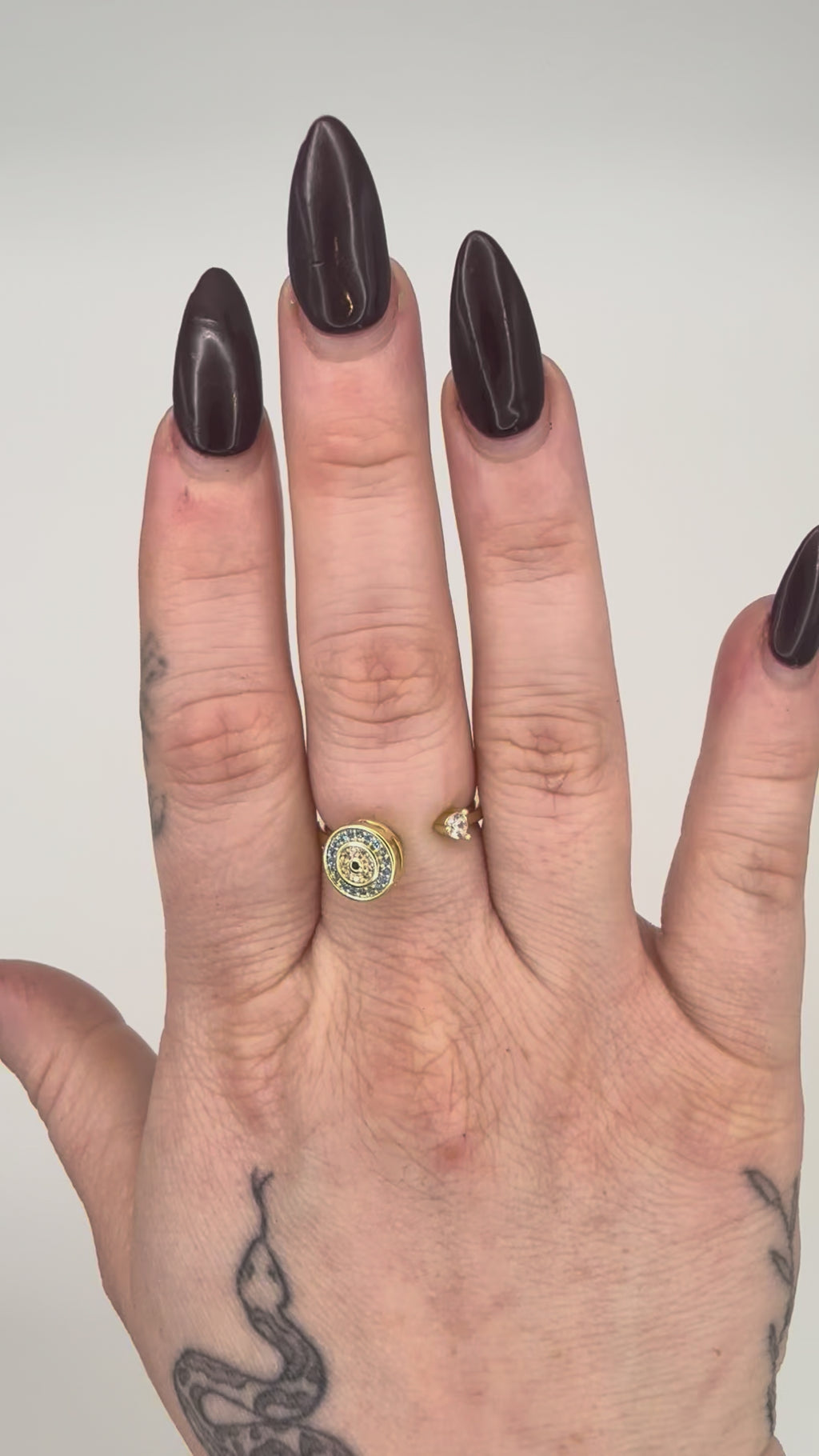Circular Evil Eye Spinner Fidget Ring