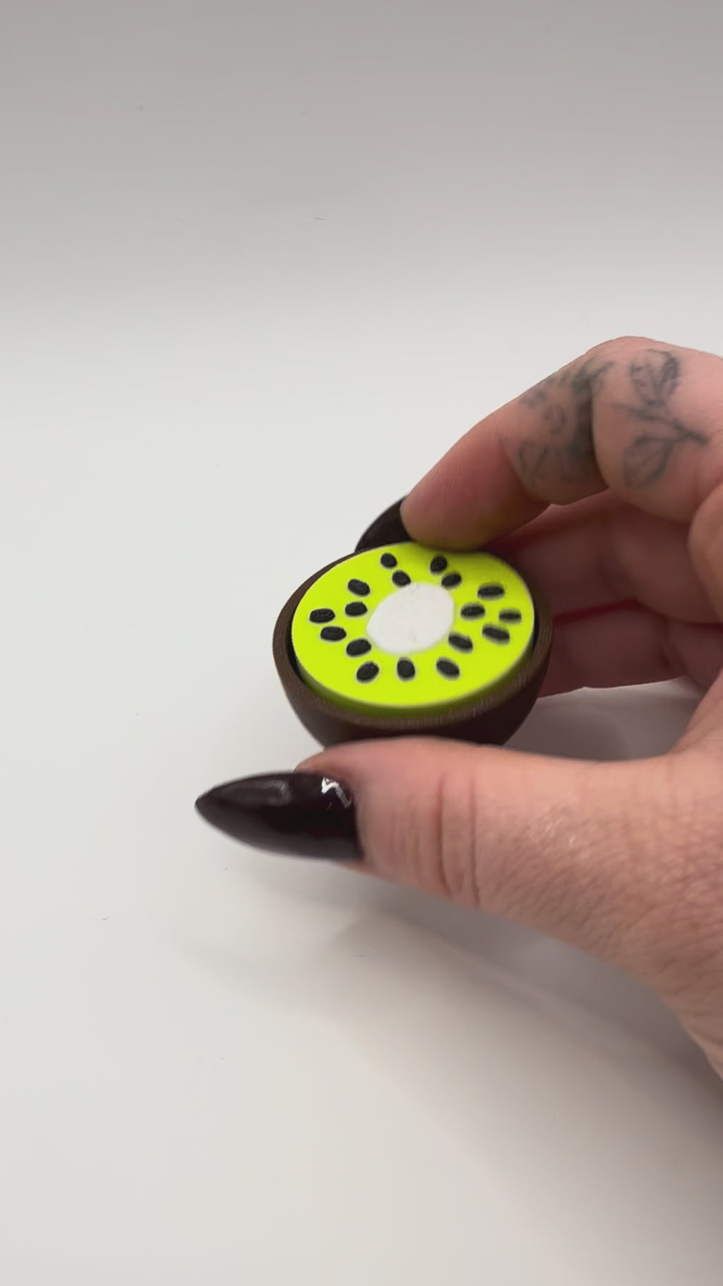 Kiwi Fruit Fidget Clicker Keychain