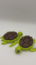 Green Turtle Keychain 7 Clicker Fidget Toy