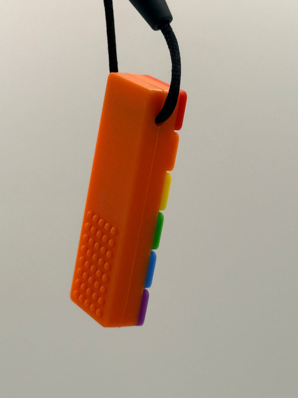 Rainbow Building Block Chewlery Necklace