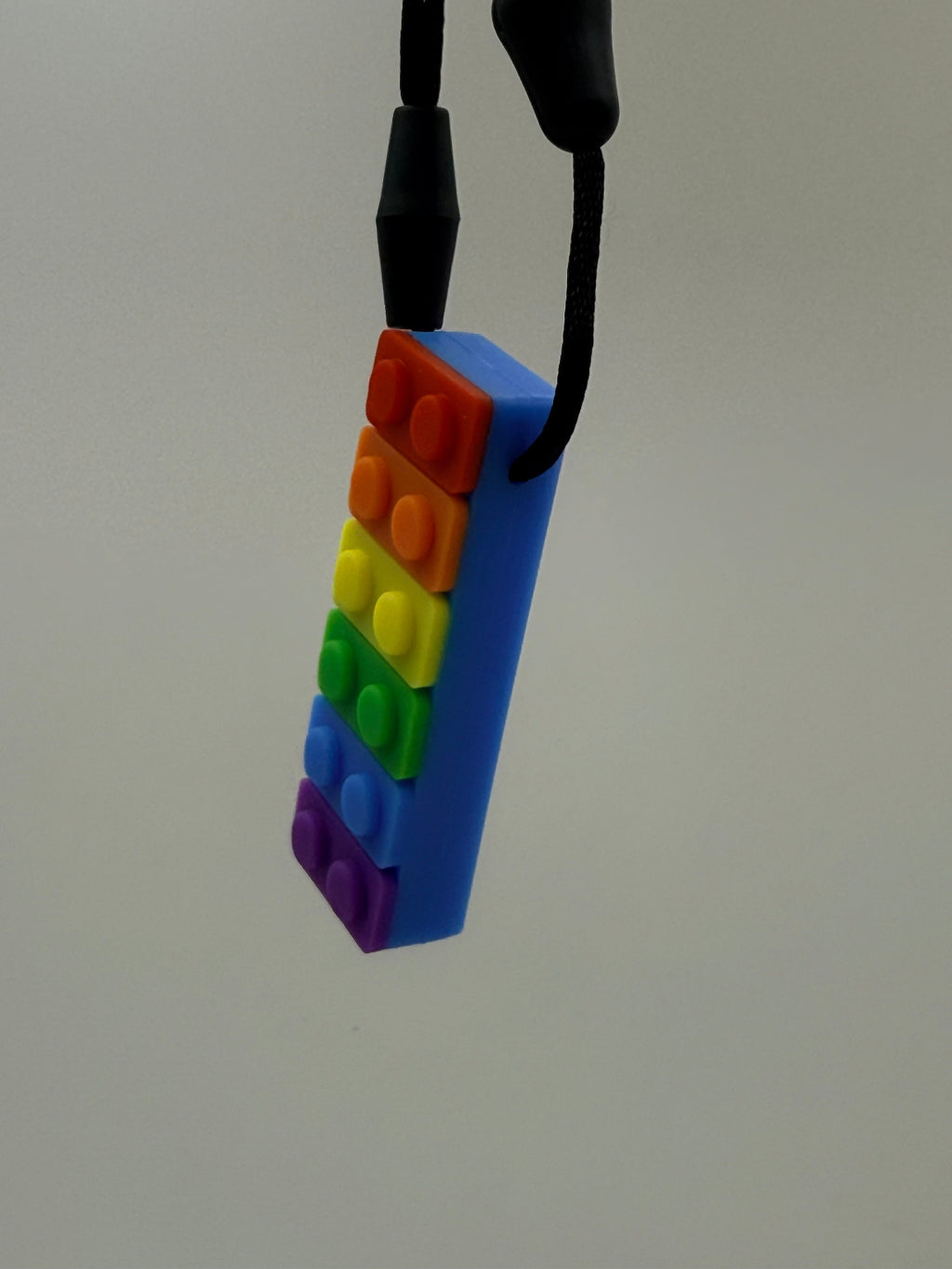 Rainbow Building Block Chewlery Necklace