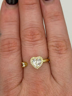 Sparkling Heart Spinner Fidget Ring
