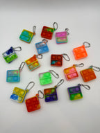 Square Pop It Keychain Assorted Colours