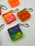 Square Pop It Keychain Assorted Colours