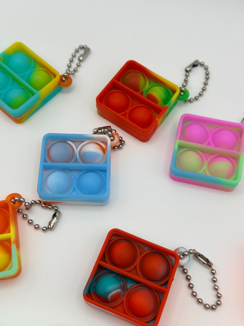 Square Pop It Keychain Assorted Colours