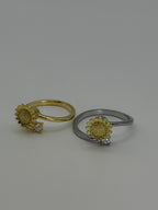 Sunflower Spinner Fidget Ring