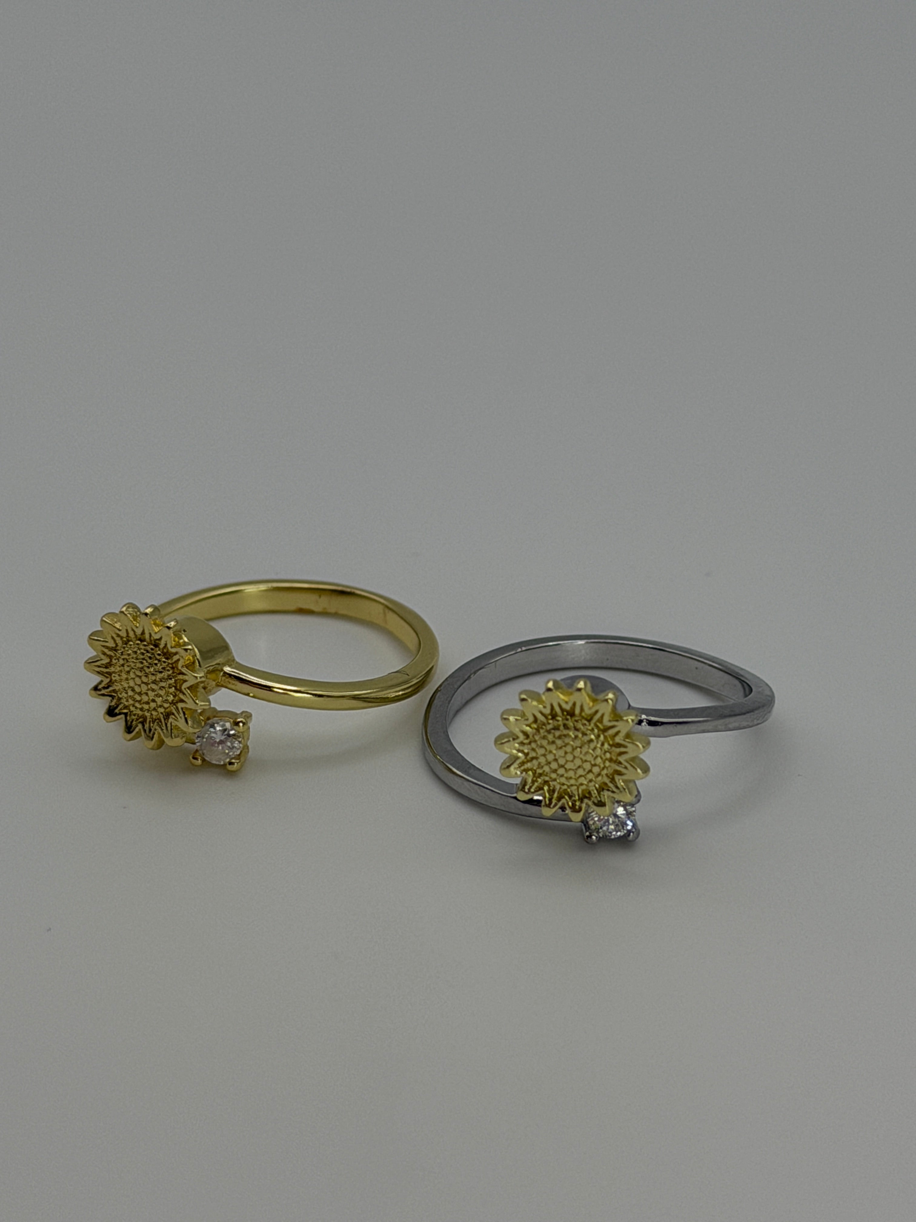 Sunflower Spinner Fidget Ring