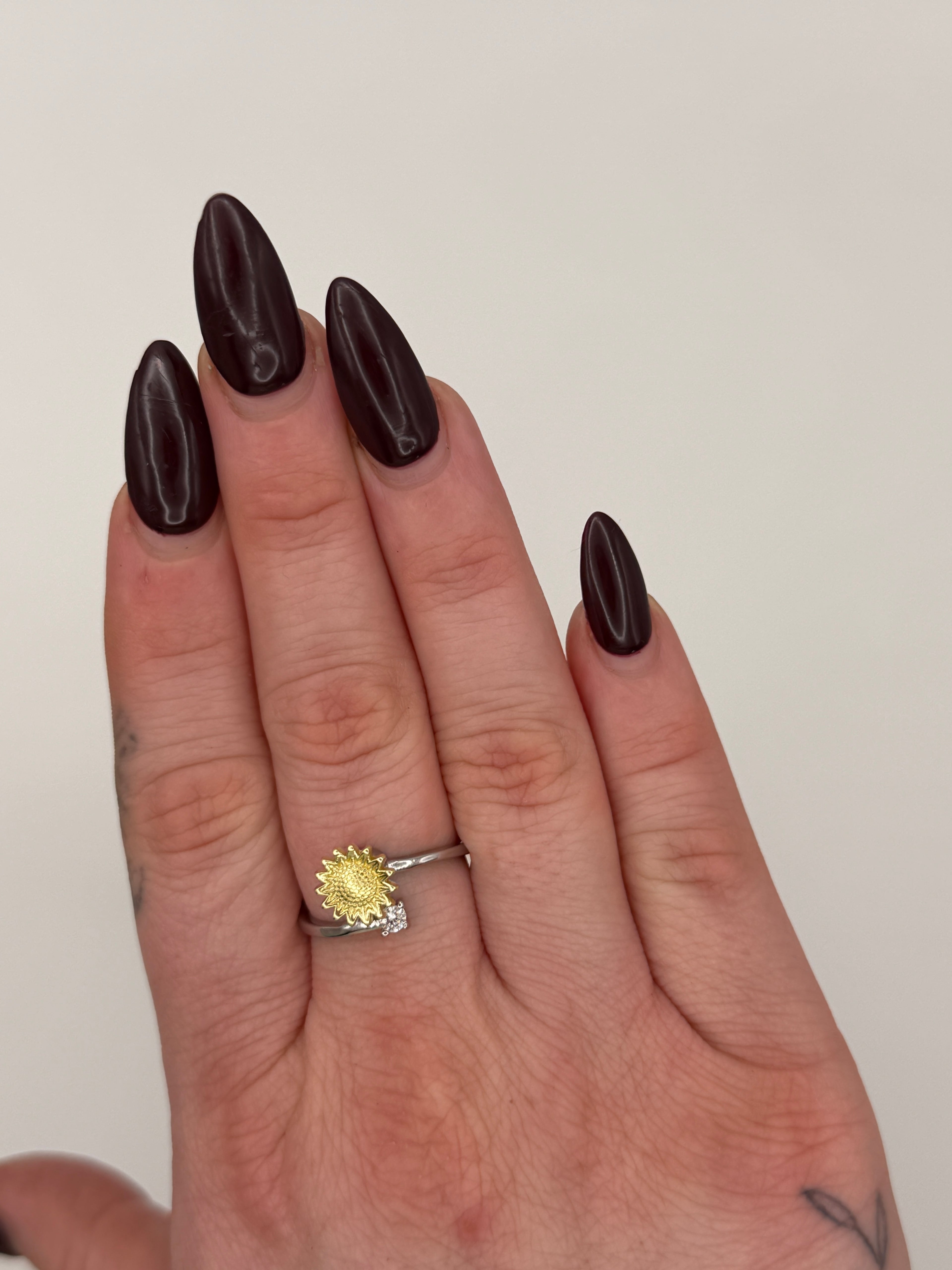 Sunflower Spinner Fidget Ring