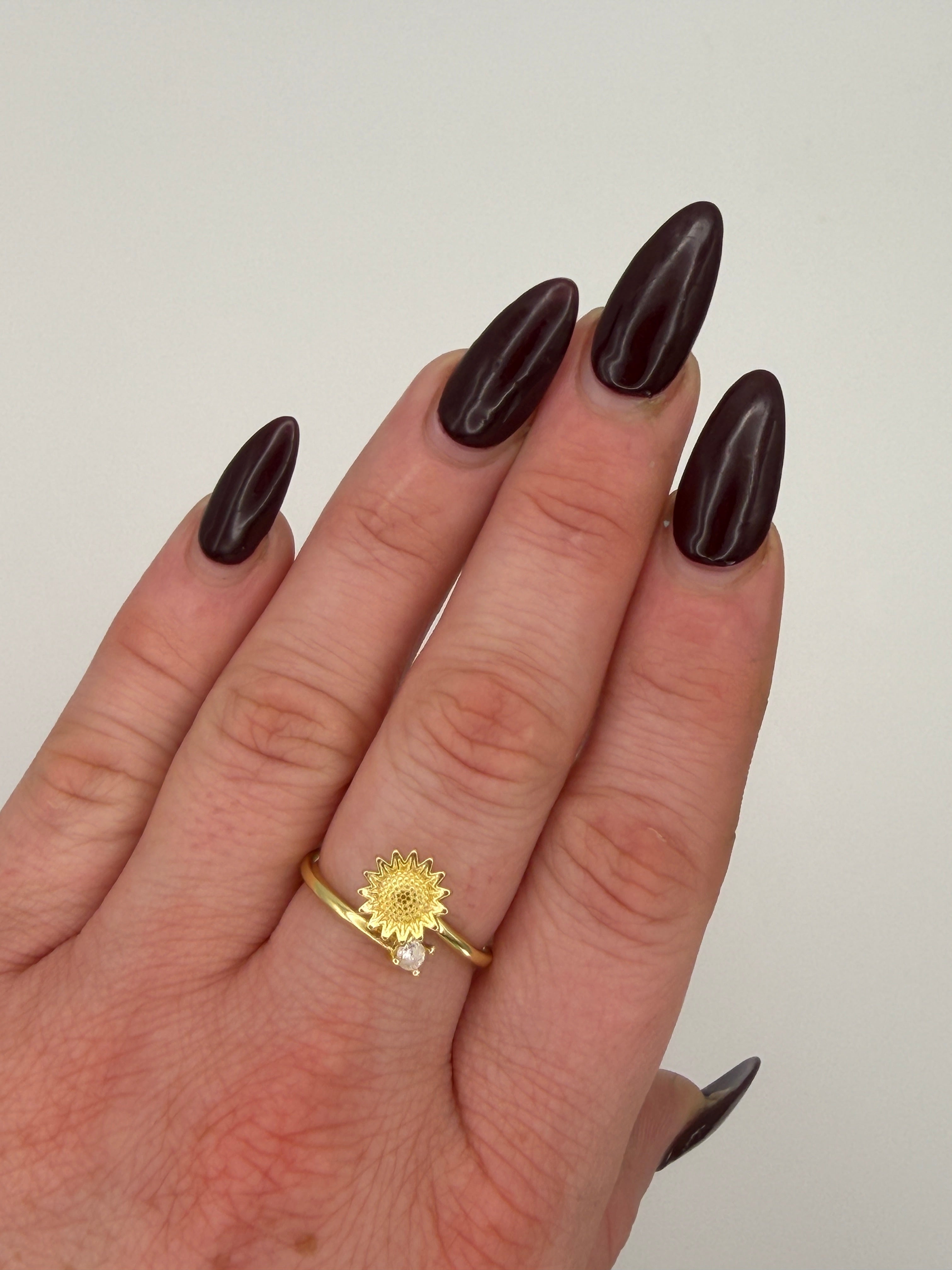 Sunflower Spinner Fidget Ring