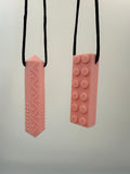 Textured Chewlery Pendant Set - Pink