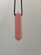 Textured Chewlery Pendant Set - Pink