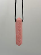 Textured Chewlery Pendant Set - Pink
