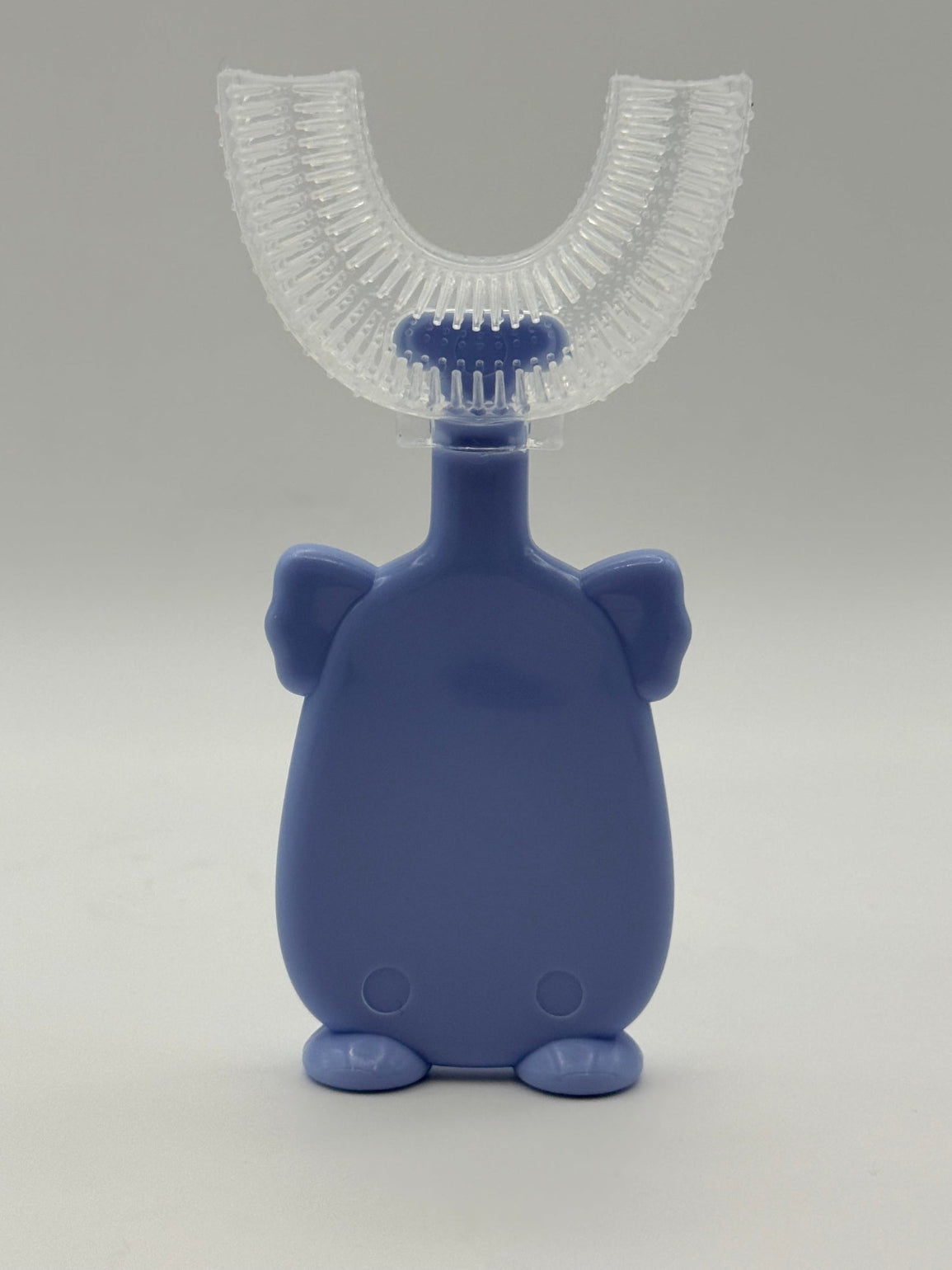 Blue koala U-shape sensory tooth brush rear view.