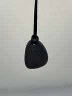 Black Worry Stone Chewlery Necklace